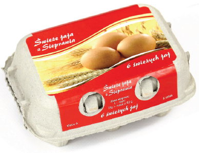 Jaja z Chowu Klatkowego - 6 sztuk - rozmiar L - opakowanie kartonowe