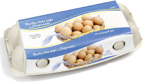 Jaja z Chowu Klatkowego - 10 sztuk - rozmiar XL - opakowanie kartonowe