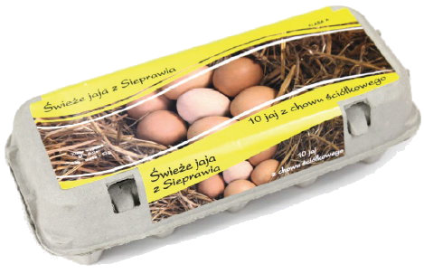 Jaja z Chowu Ściółkowego - 10 sztuk - rozmiar M - opakowanie kartonowe